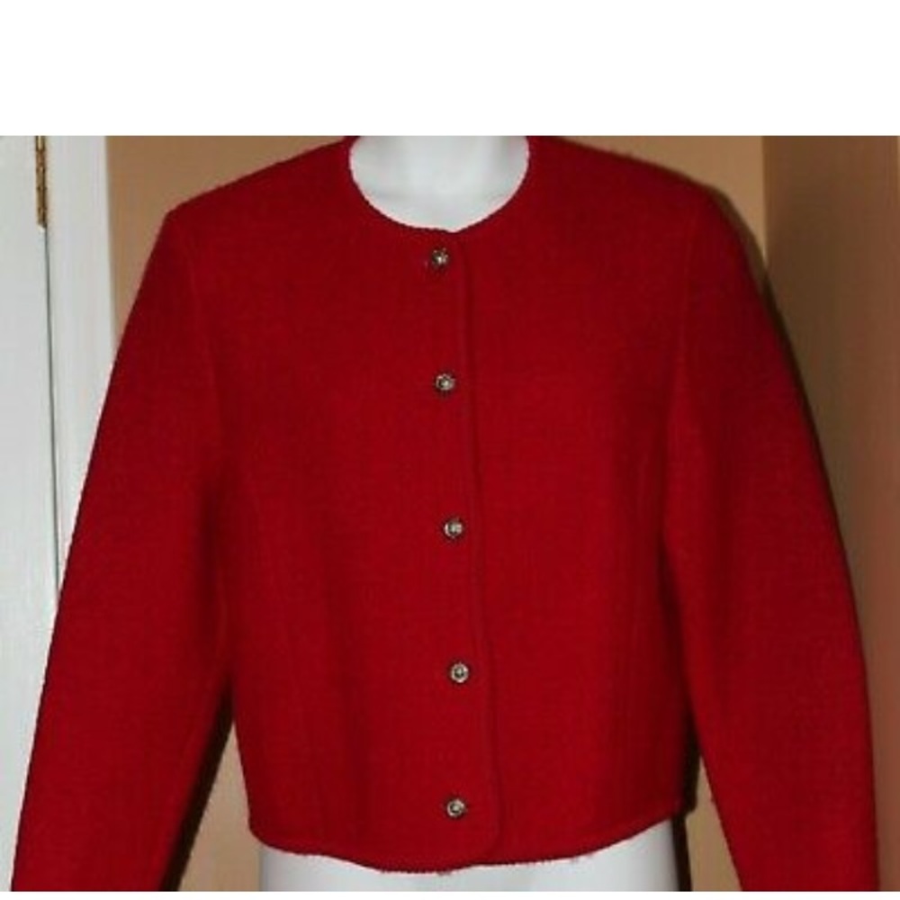 Red Wool Jacket - image 2